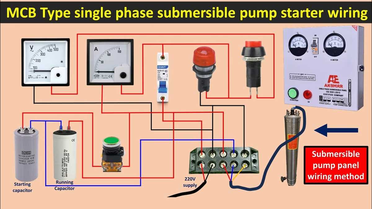 1 hp submersible pump starter wiring diagram