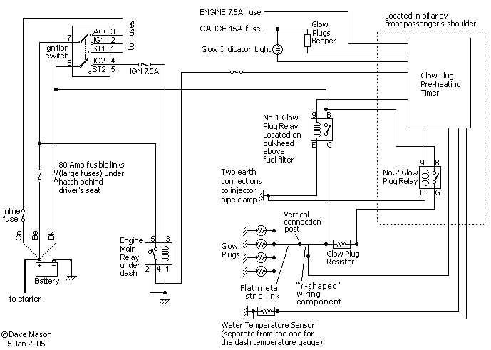 12 volt glow plug wiring diagram