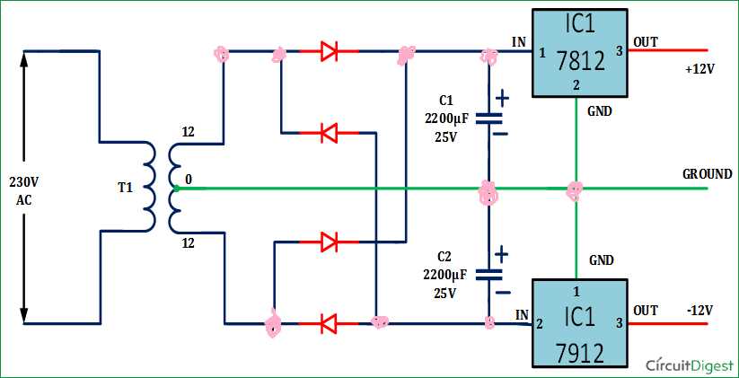 12 volt smps circuit diagram
