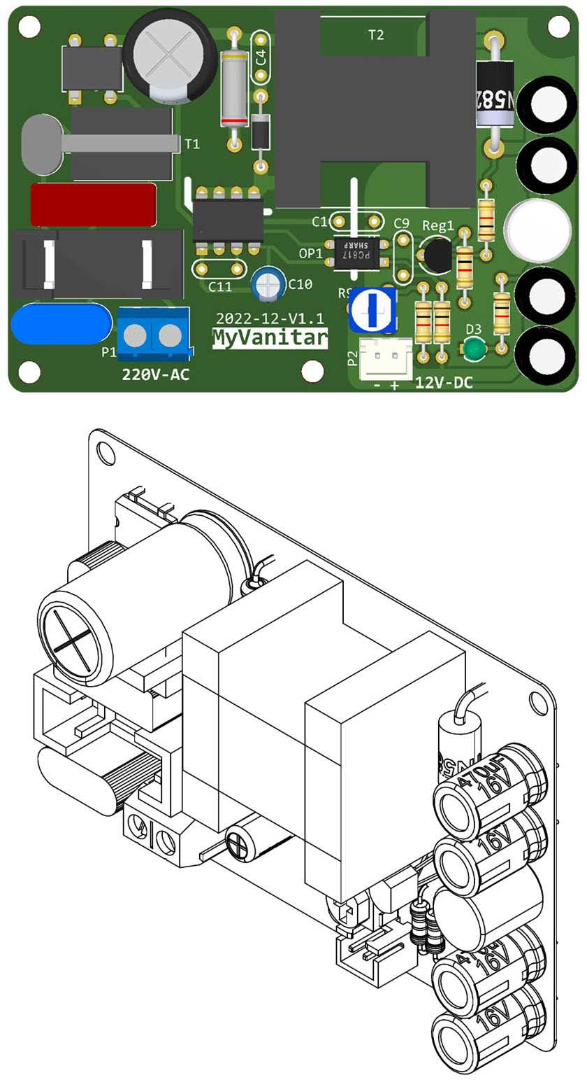 12v dc to 12v ac circuit diagram