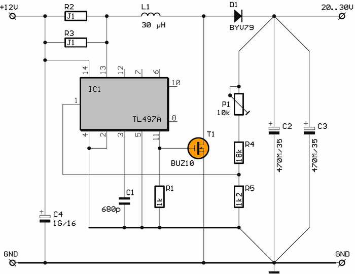 12v dc to 24v dc converter circuit diagram