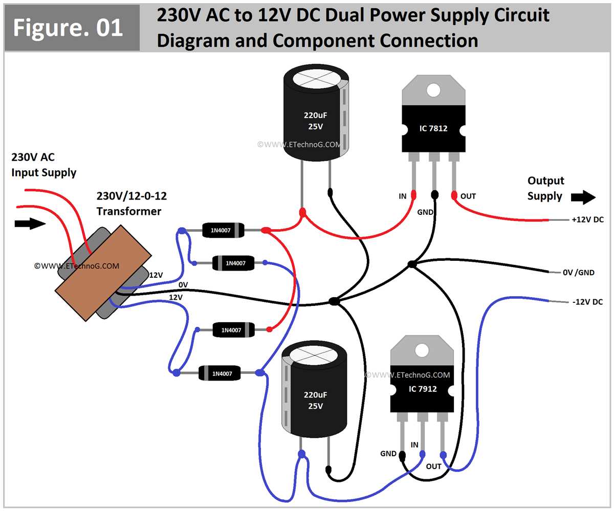 12v power supply circuit diagram