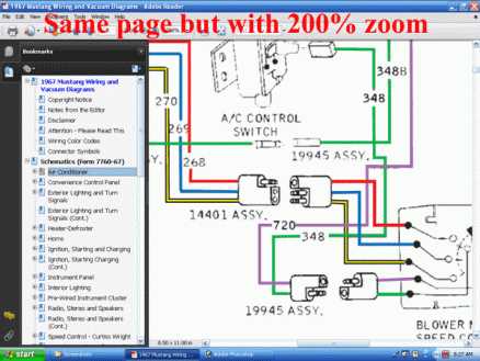 1967 mustang turn signal switch wiring diagram