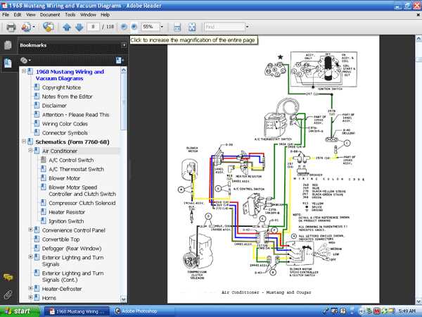 1968 mustang brake light wiring diagram