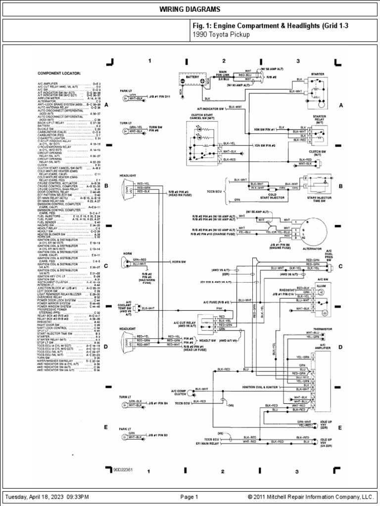 1983 toyota pickup alternator wiring diagram