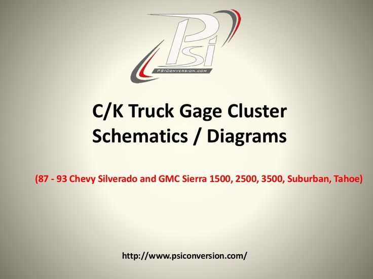 1990 chevy truck instrument cluster wiring diagram