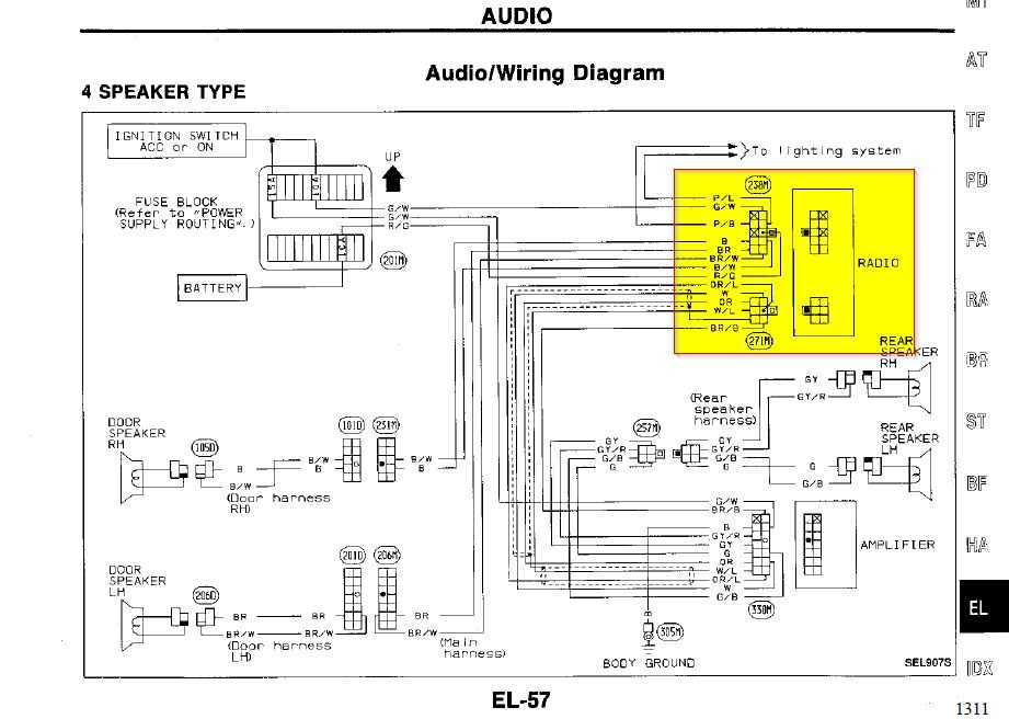 1993 nissan hardbody radio wiring diagram