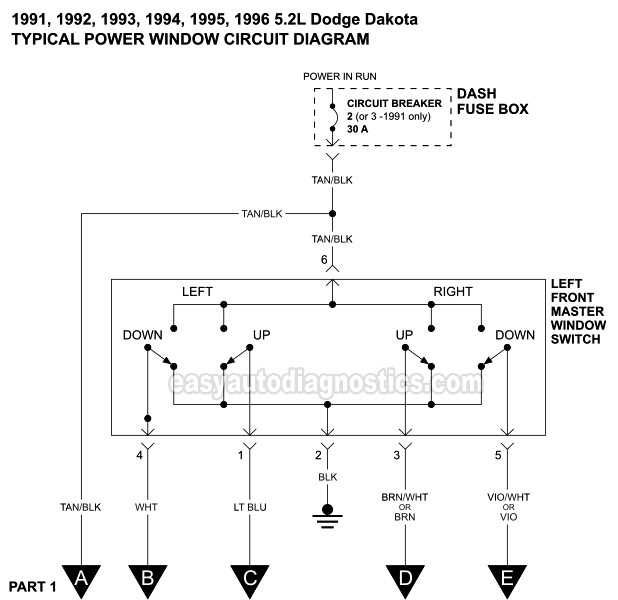 1996 dodge dakota wiring diagram