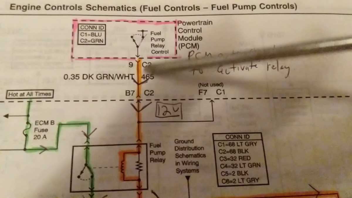 1998 gmc sierra fuel pump wiring diagram