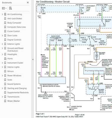 1999 ford f350 trailer wiring diagram