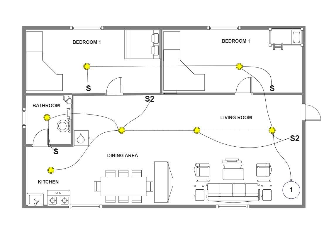 2 room wiring diagram