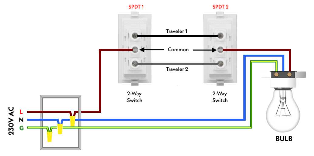 2 lights 2 switches wiring diagram