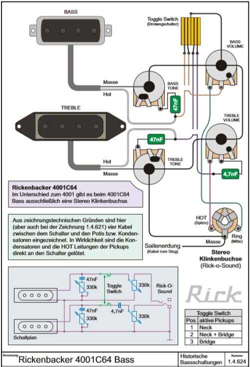 2 pickup bass wiring diagram