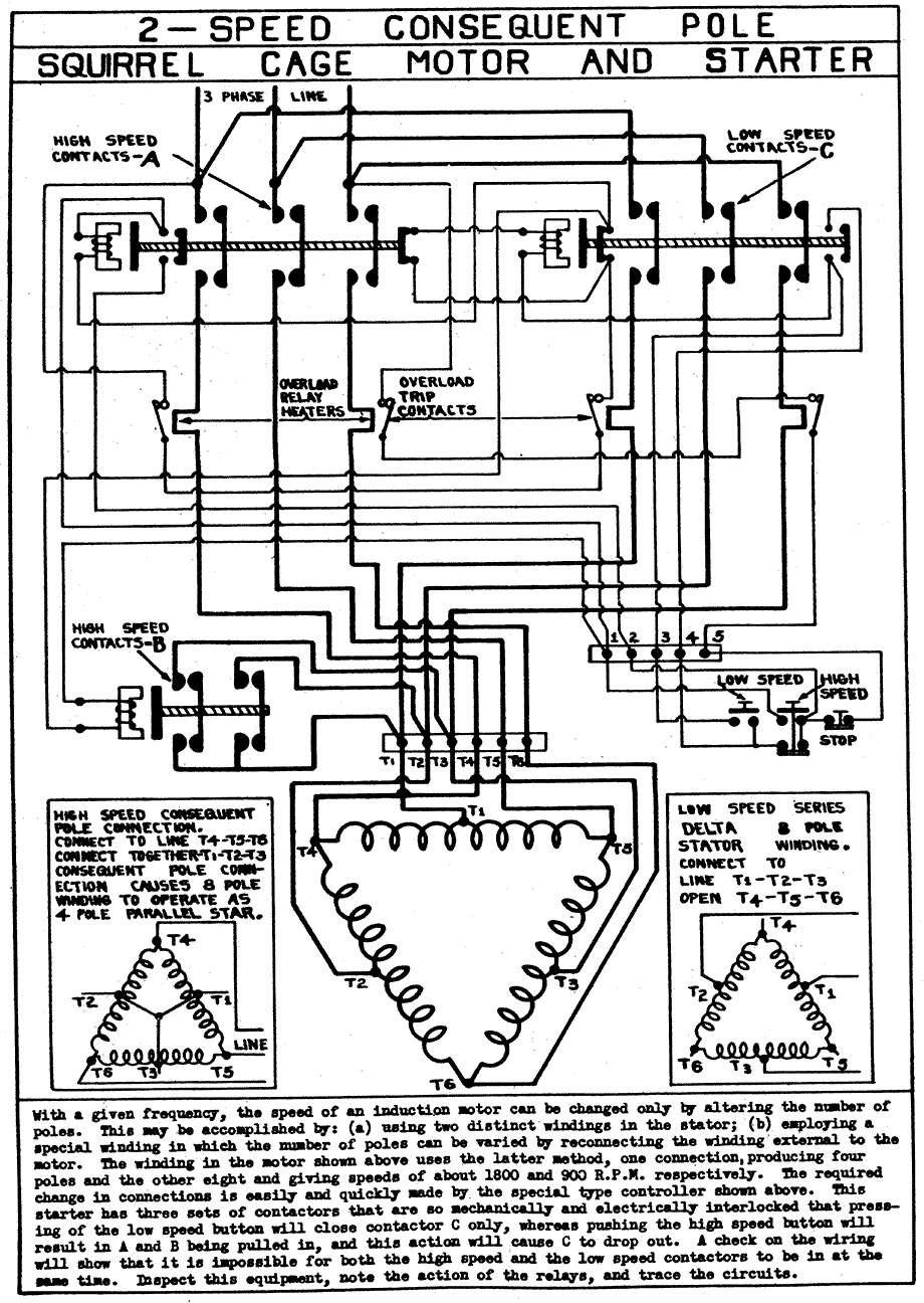 2 speed motor wiring diagram