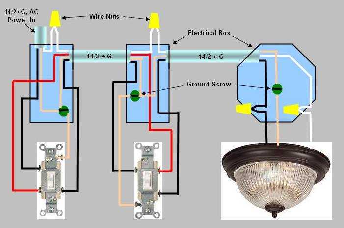 2 switches one light wiring diagram