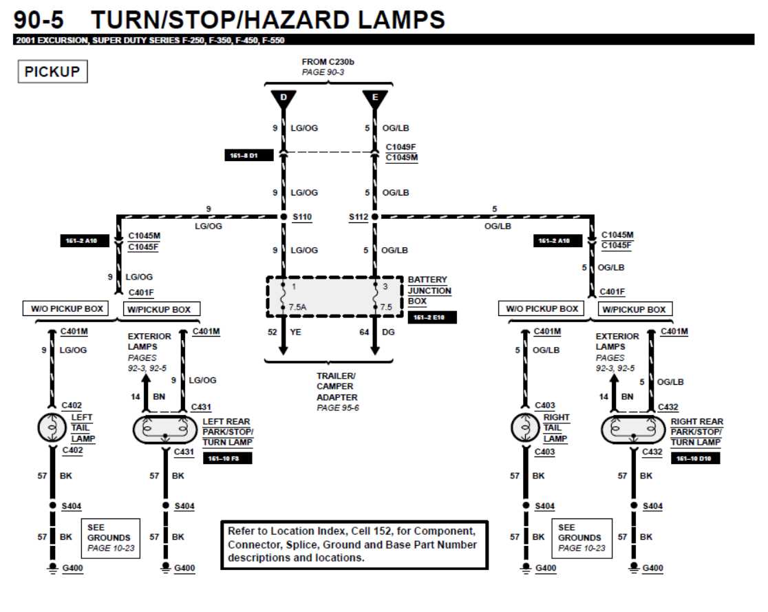 2001 f350 tail light wiring diagram