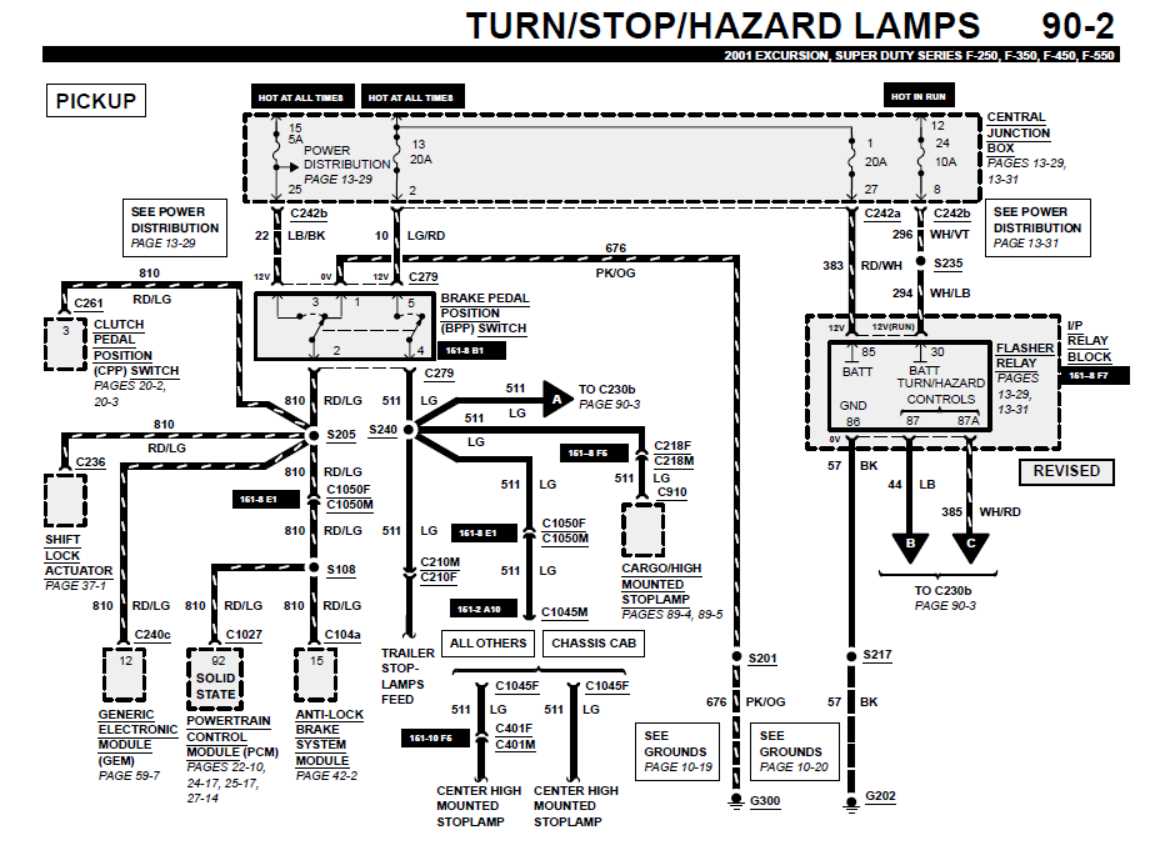 2001 f350 tail light wiring diagram