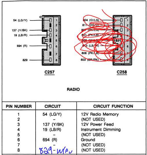 2001 ford f350 radio wiring diagram