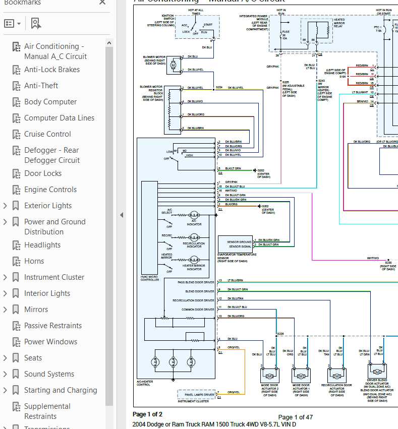 2001 dodge ram 1500 headlight wiring diagram