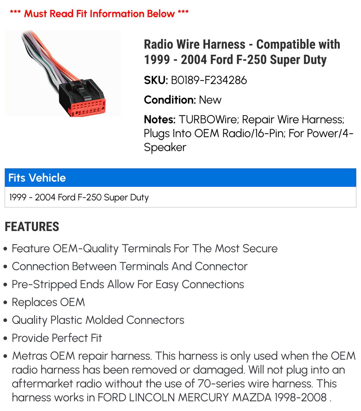 2001 ford f350 radio wiring diagram