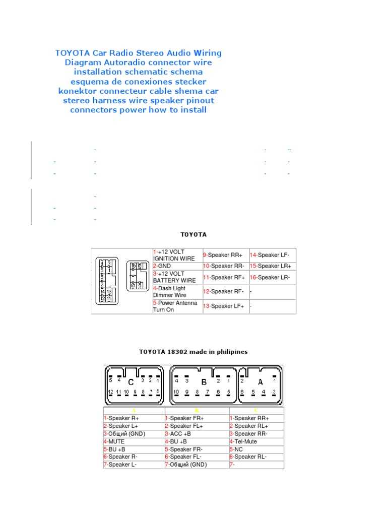2001 toyota tacoma stereo wiring diagram