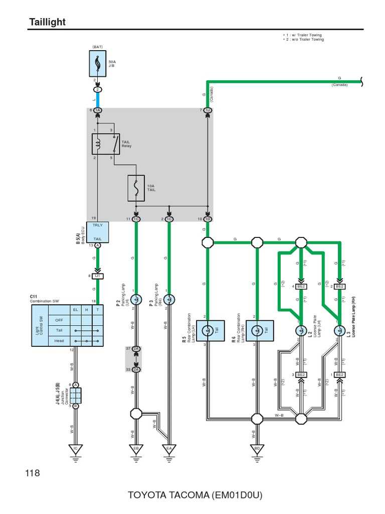 2001 toyota tacoma tail light wiring diagram