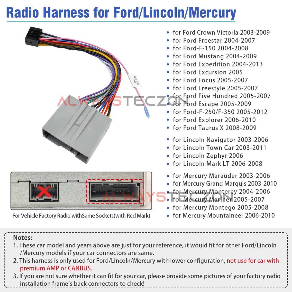 2006 ford f150 radio wiring harness diagram
