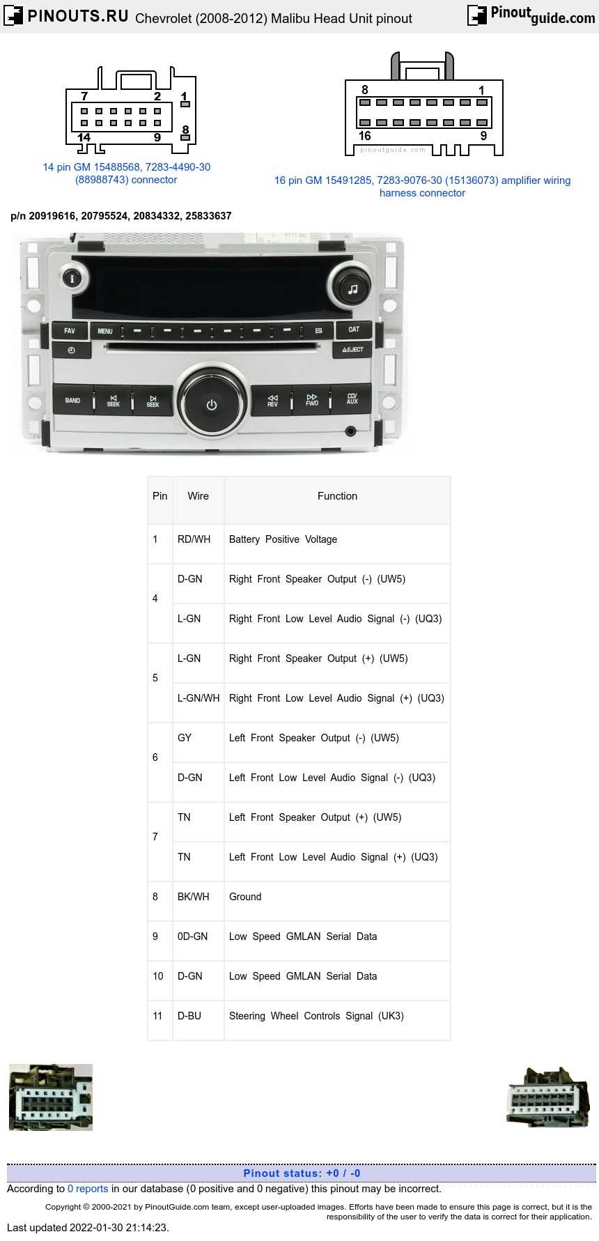 2009 chevy malibu factory radio wiring diagram