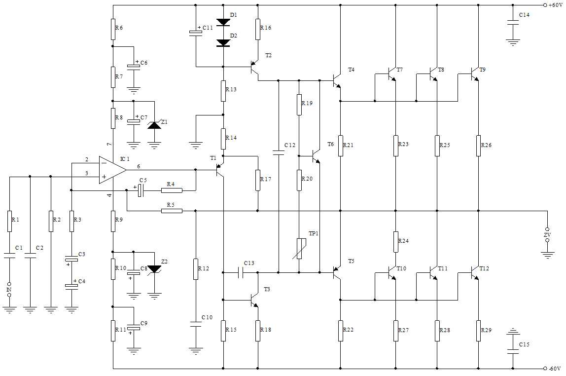 200w power amplifier circuit diagram