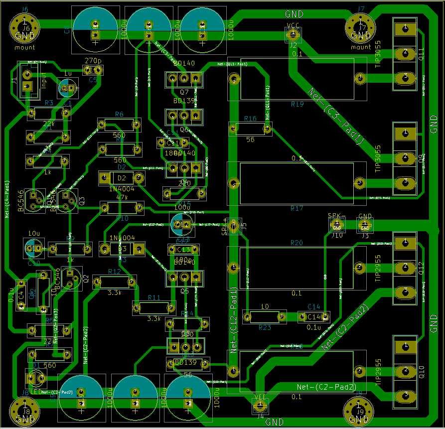 200w power amplifier circuit diagram