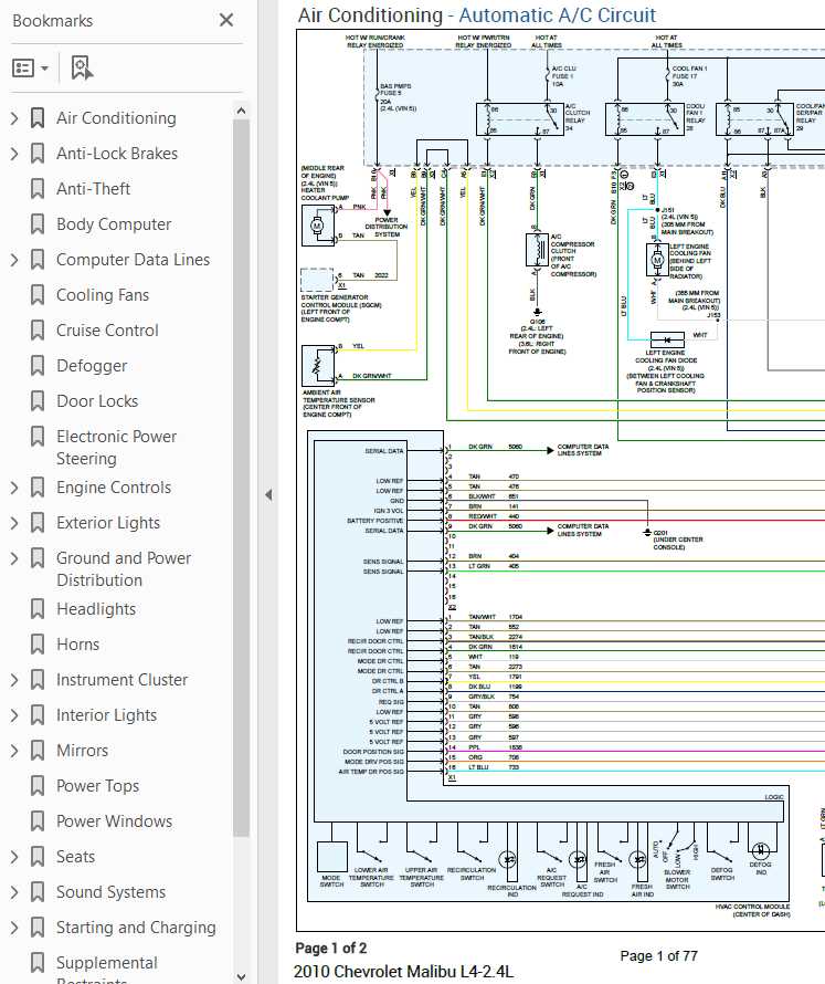 2010 chevy malibu wiring diagram