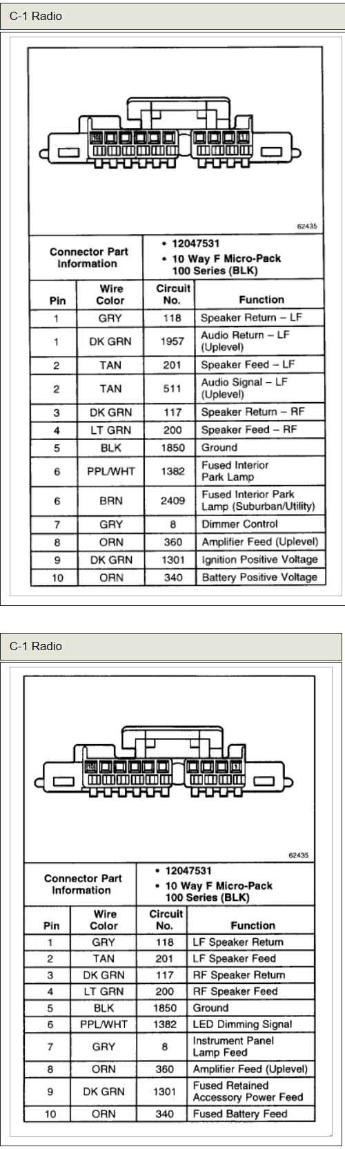 2011 chevy silverado speaker wiring diagram