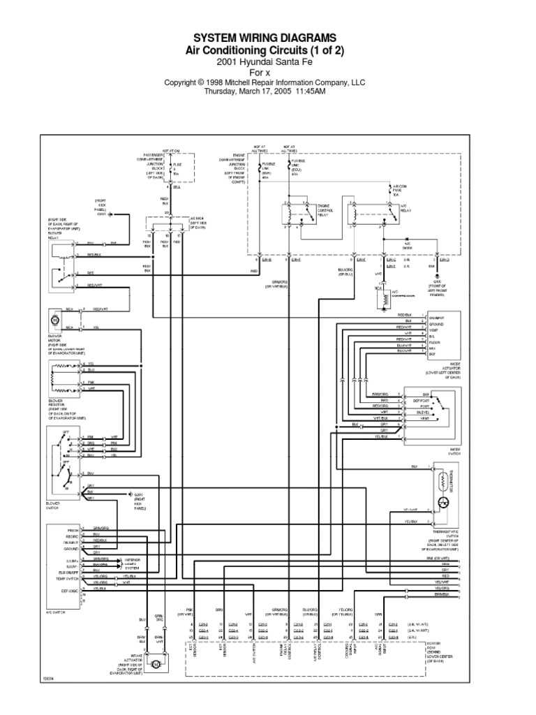 2011 hyundai santa fe wiring diagram