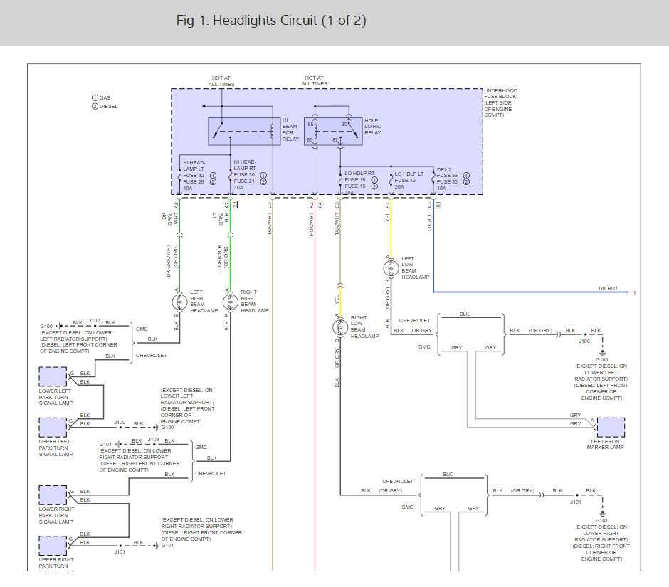 2016 chevy silverado headlight wiring diagram