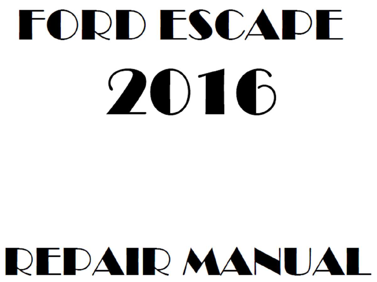2016 ford escape wiring diagram