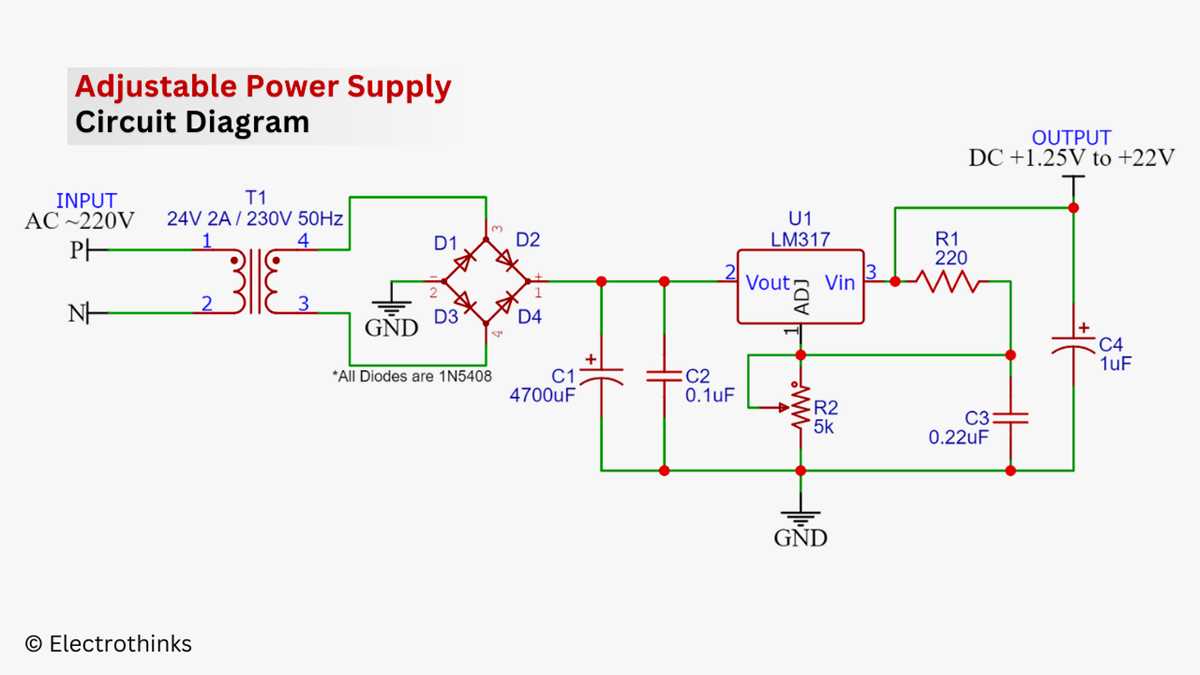 24v power supply circuit diagram