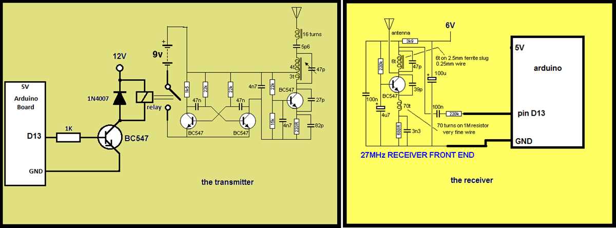 27mhz transmitter and receiver circuit diagram