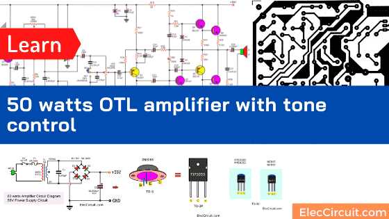 2n3055 transistor power amplifier circuit diagram