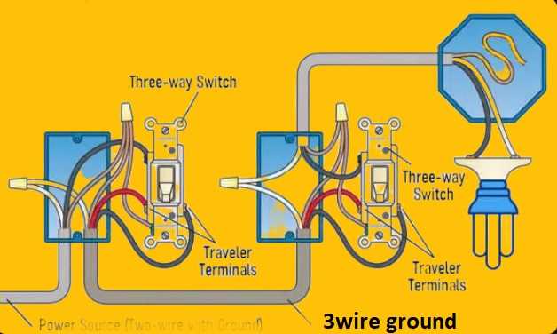 3 way light switching wiring diagram