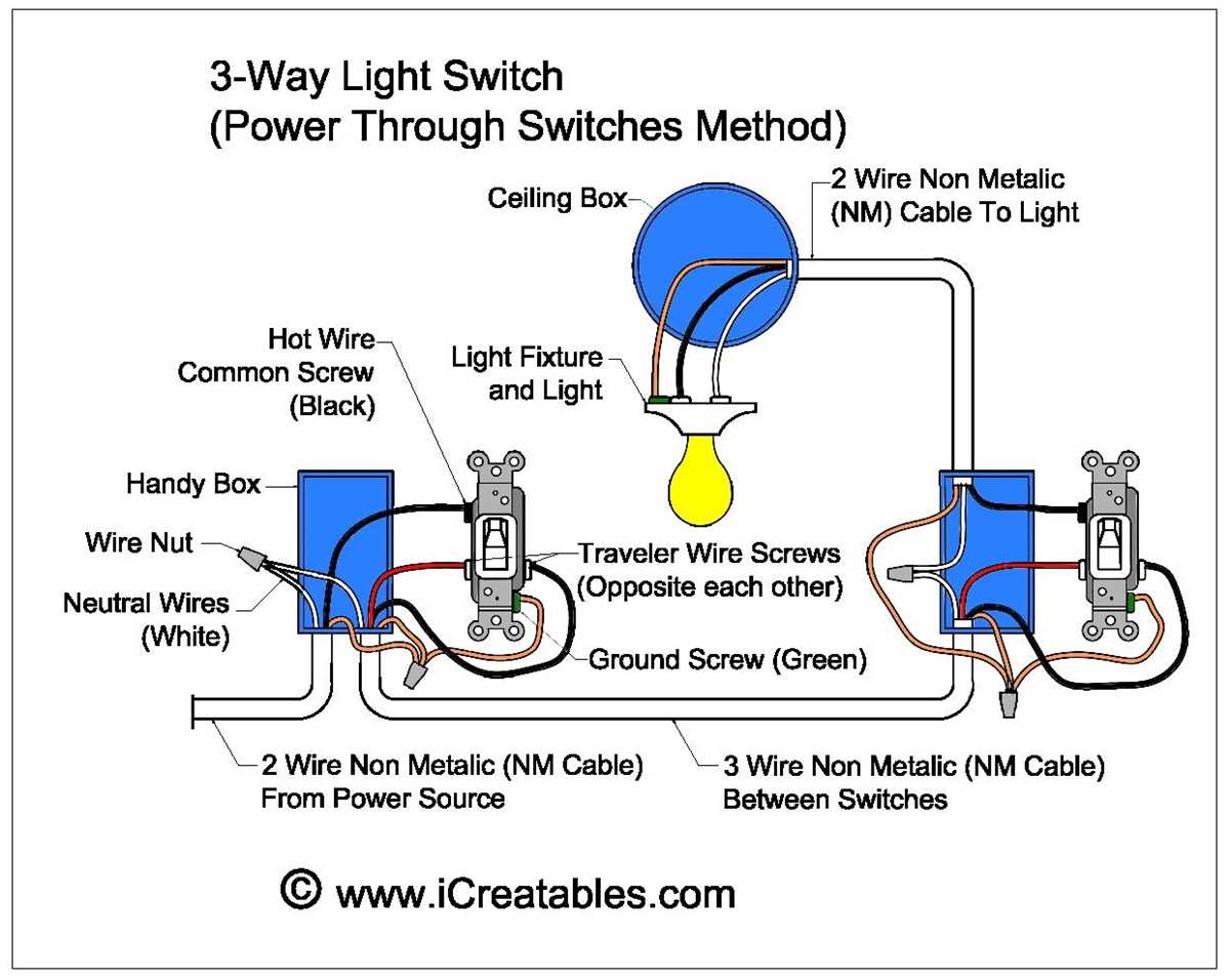 3 way lighting circuit wiring diagram