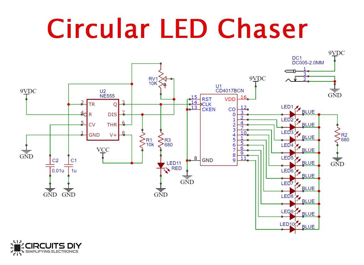 3 channel led chaser circuit diagram