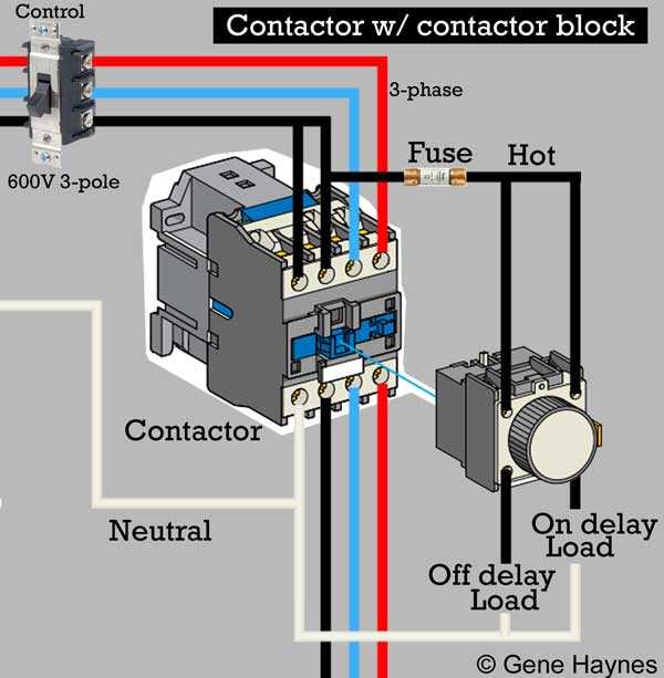 3 phase motor contactor wiring diagram