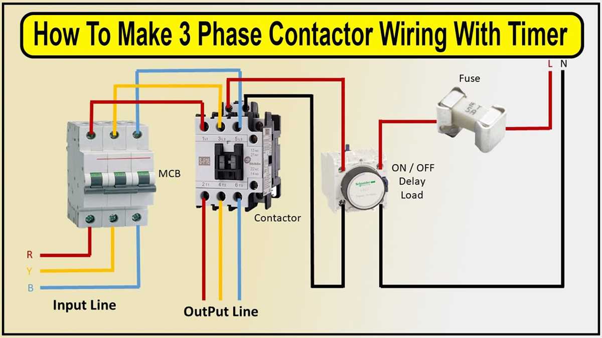 3 phase motor contactor wiring diagram