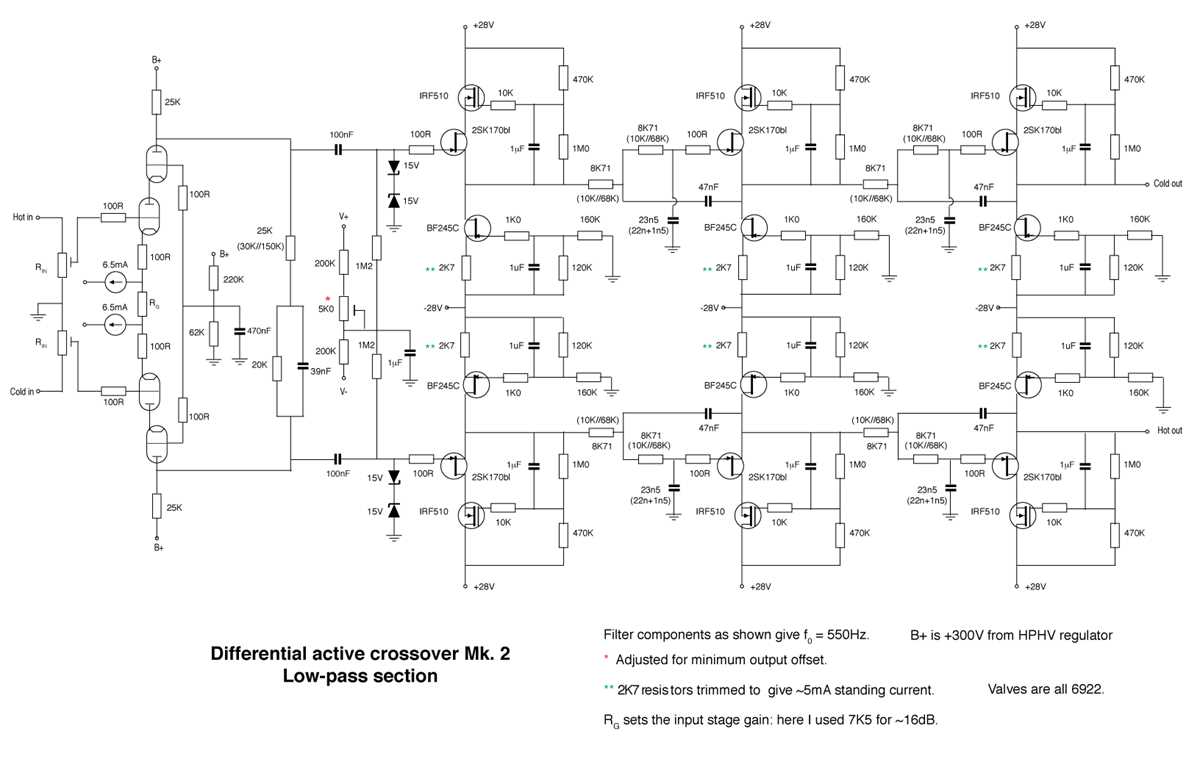 3 way crossover circuit diagram