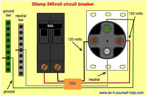 3 wire 220 volt breaker wiring diagram