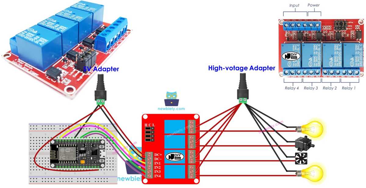 4 channel relay module circuit diagram