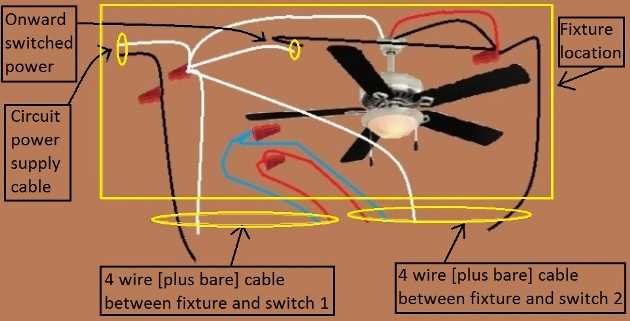 4 wire light fixture wiring diagram