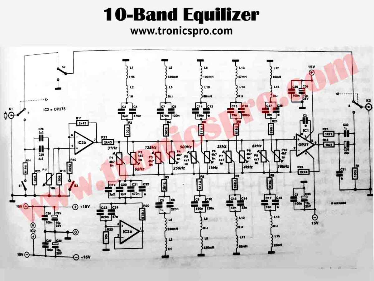 5 band graphic equalizer circuit diagram