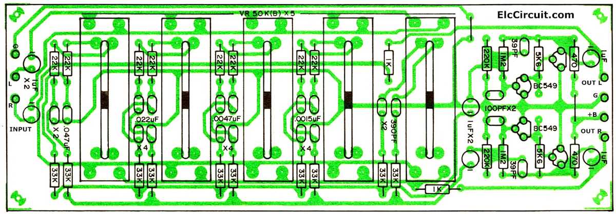 5 band graphic equalizer circuit diagram