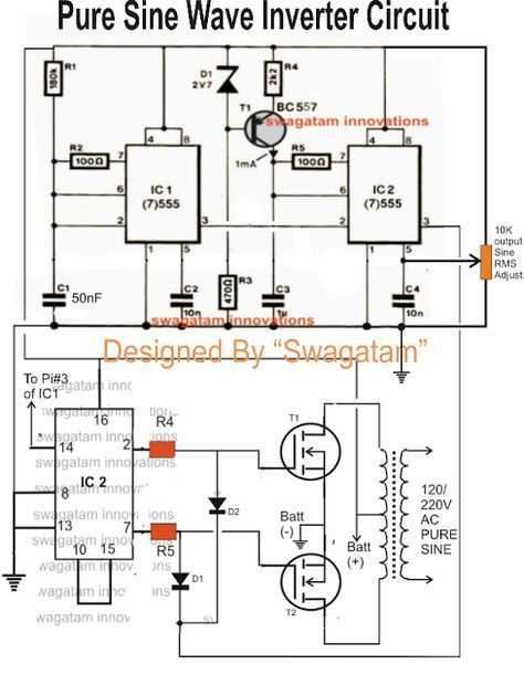 5000w power inverter schematic diagram